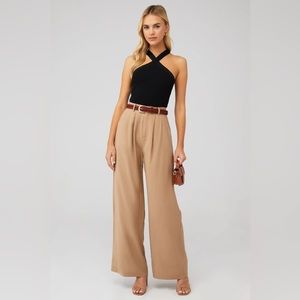 Nonchalant Fabi Wide Leg Pant Camel Small